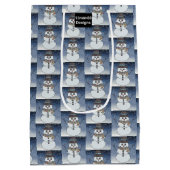 雪だるまw/BG -抱き枕 ミディアムペーパーバッグ (裏面)