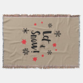 「雪だ!」 書道のクリスマス・ターペ スローブランケット (正面)