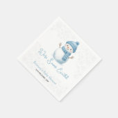 雪だ！雪だ！スノーマンの赤ちゃんお披露目会 スタンダードカクテルナプキン (角)