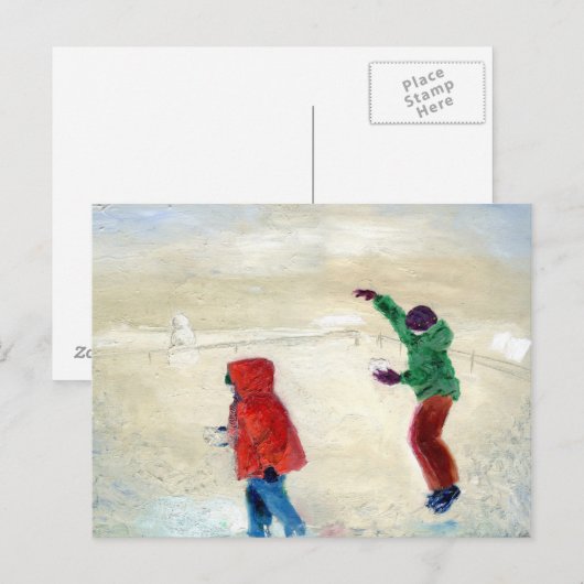 雪だ！2014 ポストカード (正面/裏面)