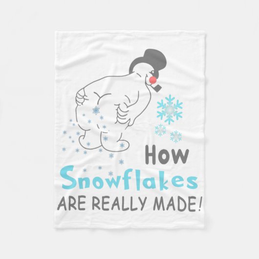 雪っておもしろい 雪の結晶は本当はどうやってできるの? フリースブランケット (正面)