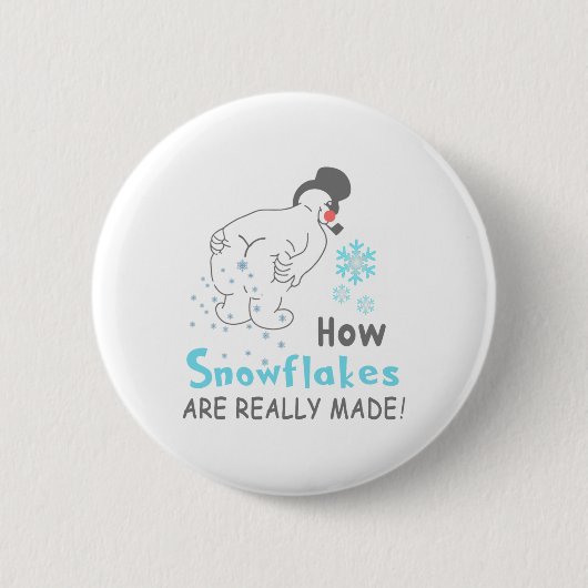 雪っておもしろい!雪の結晶は本当はどうやってできるの? 缶バッジ (正面)