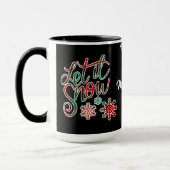 雪でクリスマスを祝おう マグカップ (左)