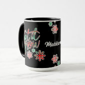 雪でクリスマスを祝おう マグカップ (正面左)
