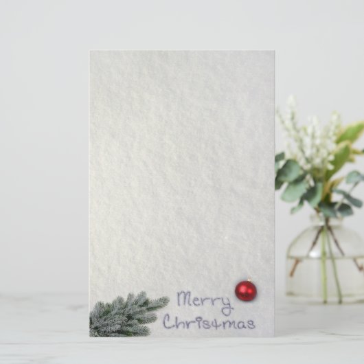 雪で書かれるメリークリスマス 便箋 (スタンド正面)