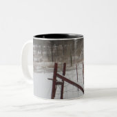 雪で段階 ツートーンマグカップ (正面左)