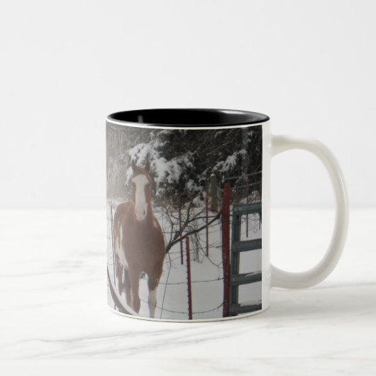 雪で段階 ツートーンマグカップ (右)