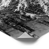 雪で縁取られた楓 ポスター (角)