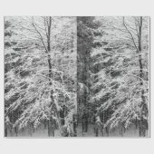 雪で縁取られた楓 ラッピングペーパー (フラット)