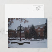 雪で覆われたキャンパス ポストカード (正面/裏面)