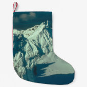 雪で覆われたスイスのアルプス スモールクリスマスストッキング (正面)