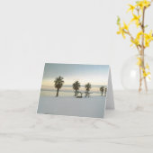 雪で覆われたベイフロントカード カード (黄色い花)