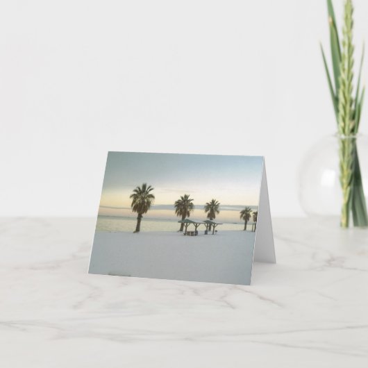 雪で覆われたベイフロントカード カード (正面)