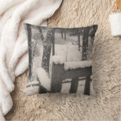 雪で覆われたベンチ クッション (ブランケット)