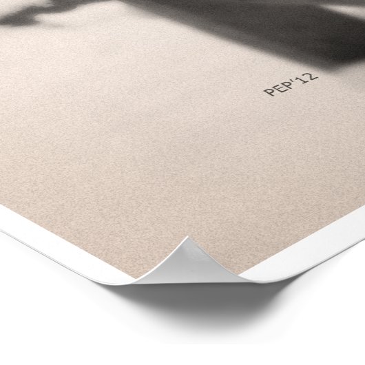 雪で覆われたベンチ ポスター (角)