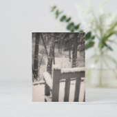 雪で覆われたベンチ ポストカード (スタンド正面)