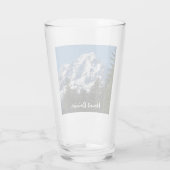 雪で覆われた山レイニエの写真 タンブラーグラス (裏面)