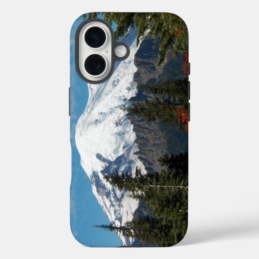 雪で覆われた山レイニエの写真 Case-Mate iPhoneケース (裏面)