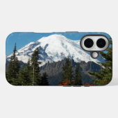 雪で覆われた山レイニエの写真 Case-Mate iPhoneケース (裏面 (横))