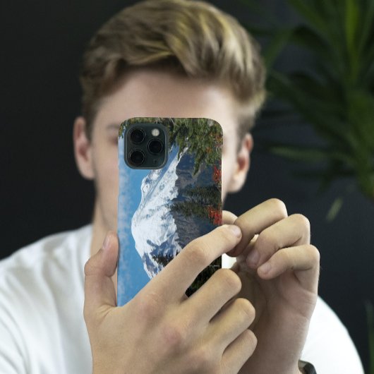 雪で覆われた山レイニエの写真 Case-Mate iPhoneケース