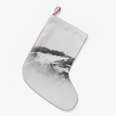 雪で覆われた山 スモールクリスマスストッキング (正面 (吊り時))