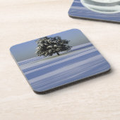 雪で覆われた景色の木 コースター (左側)