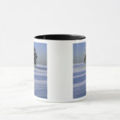 雪で覆われた景色の木 マグカップ (中央)