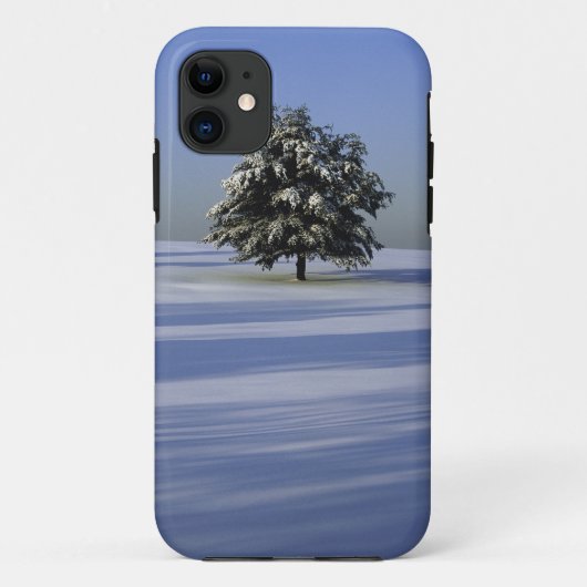 雪で覆われた景色の木 Case-Mate iPhoneケース (裏面)
