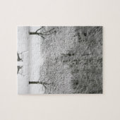 雪で覆われた景色 ジグソーパズル (横)