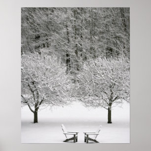 雪で覆われた景色 ポスター