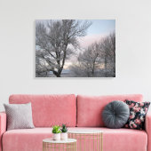 雪で覆われた枝 キャンバスプリント (インサイチュ (リビング))