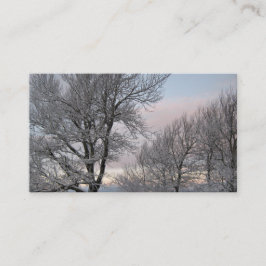 雪で覆われた枝 名刺