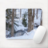 雪で覆われた森 マウスパッド (マウス)