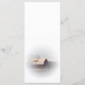 雪で覆われた納屋の冬の国の結婚式のプログラム プログラム (正面)