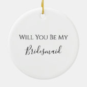 雪で覆われた納屋の冬の国は私のbridesmaid セラミックオーナメント (裏面)