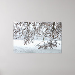 雪で覆われた キャンバスプリント