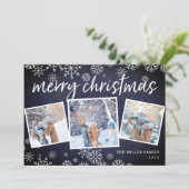 雪で降り込む|ホリデーフォトカード シーズンカード (スタンド正面)