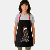 雪で飾られたクリスマスライト エプロン (インサイチュ)