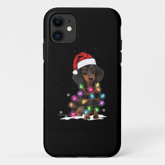 雪で飾られたクリスマスライト Case-Mate iPhoneケース (裏面)
