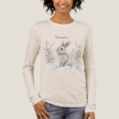 雪とうさぎ クリスマス トライブレンドTシャツ (正面)
