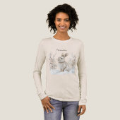 雪とうさぎ クリスマス トライブレンドTシャツ (正面全体)
