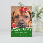 雪ときらめきホリデーフォトカード 招待状 (スタンド正面)