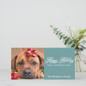 雪とキラキラのホリデーフォトカード シーズンカード (スタンド正面)