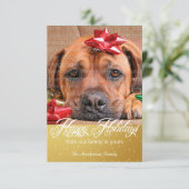 雪とキラキラのホリデーフォトカード 招待状 (スタンド正面)