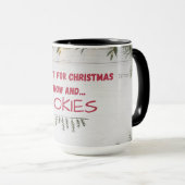 「雪とクッキー」暖かく、居心地の良い、懐かしい コーヒーマグカップ (正面右)