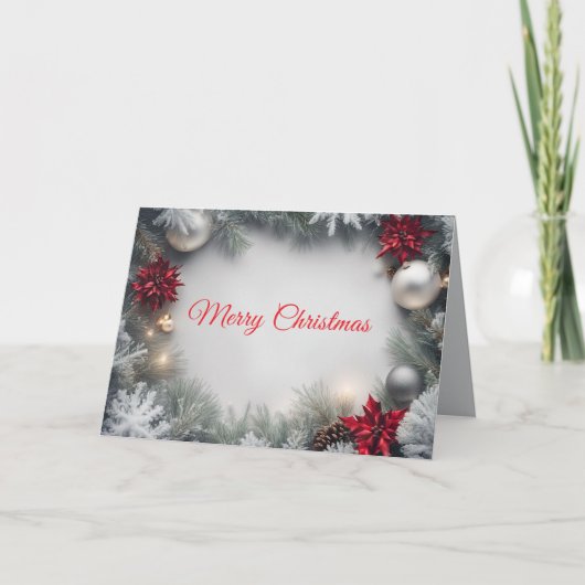 雪とシルバー - 私の鉱山からあなたの元へクリスマス シーズンカード (正面)