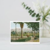 雪とパームズパサデナCAヴィンテージ ポストカード (スタンド正面)