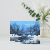 雪とホリデーライトインセントラルパークピース シーズンポストカード (スタンド正面)