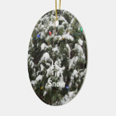 雪と光のクリスマスツリー セラミックオーナメント (左)