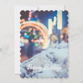 雪と冬のイルミネーション シーズンカード (正面)